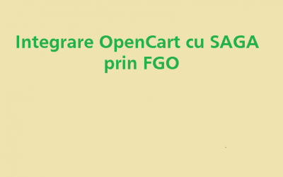 Integrare OpenCart cu SAGA